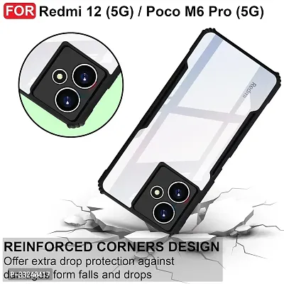 Mobiclonics Back Cover For Redmi 12 5g - Black-thumb3