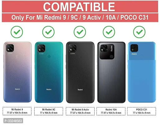 Mobiclonics Back Cover For Redmi 9c - Black-thumb2