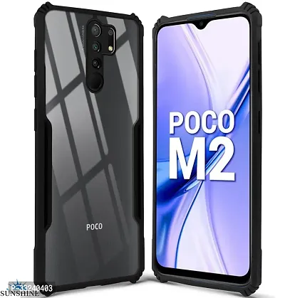 Mobiclonics Back Cover For Poco M2 - Black-thumb2