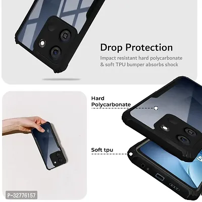 Stylish Solid Back Case Cover for Itel A05s - Black-thumb2