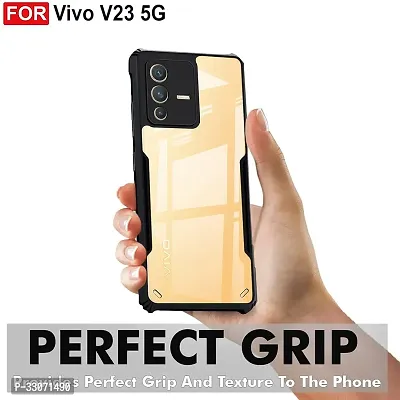 Mobiclonics Back Cover For Vivo V23 5g - Black-thumb2