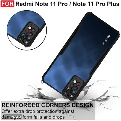 Mobiclonics Back Cover For Redmi Note 11 pro - Black-thumb3