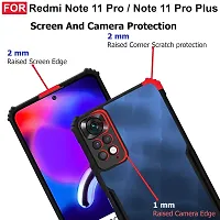 Mobiclonics Back Cover For Redmi Note 11 pro - Black-thumb3