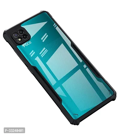 Mobiclonics Back Cover For Poco C3 - Black-thumb0