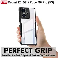 Mobiclonics Back Cover For Redmi 12 5g - Black-thumb1