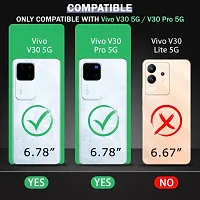 Mobiclonics Shockproof Crystal Clear Back Cover Case for Vivo V30 | 360 Degree Protection | Protective Design | Transparent (PC  TPU, Black Bumper)-thumb1