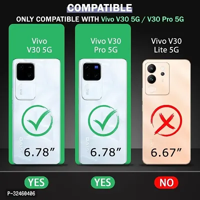 Mobiclonics Shockproof Crystal Clear Back Cover Case for Vivo V30 | 360 Degree Protection | Protective Design | Transparent (PC  TPU, Black Bumper)-thumb2