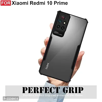 Mobiclonics Back Cover For Redmi 10 prime - Black-thumb2