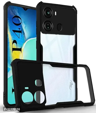 Stylish Solid Back Case Cover for Itel P40 - Black-thumb0