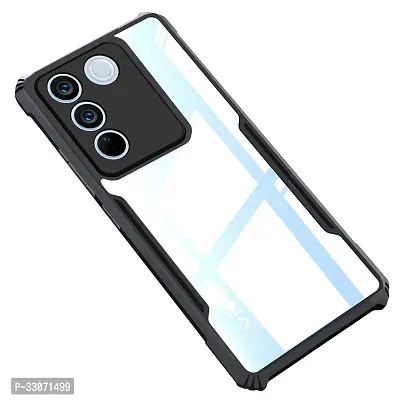 Mobiclonics Back Cover For Vivo V27 pro 5g - Black-thumb0