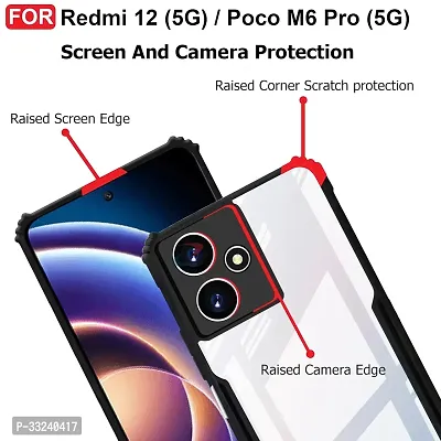 Mobiclonics Back Cover For Redmi 12 5g - Black-thumb4