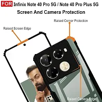 Mobiclonics Shockproof Crystal Clear Back Cover Case for Infinix note 40 pro plus | 360 Degree Protection | Protective Design | Transparent (PC  TPU, Black Bumper)-thumb2