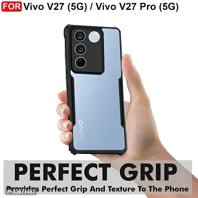 Mobiclonics Back Cover For Vivo V27 5g - Black-thumb2