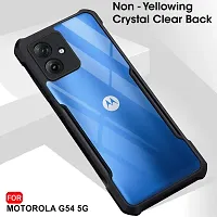 Mobiclonics Shockproof Crystal Clear Back Cover Case for Motorola Moto G64 5g | 360 Degree Protection | Protective Design | Transparent (PC  TPU, Black Bumper)-thumb1