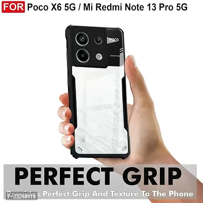 Mobiclonics Back Cover For Poco X6 5g - Black-thumb2