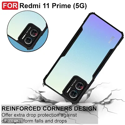 Mobiclonics Back Cover For Redmi 11 prime 5g - Black-thumb4