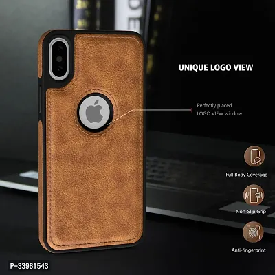 Stylish Back Case Bumper Case for iPhone Xs Max (Brown)-thumb2