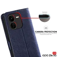 Mobiclonics Dual coloured/Dual Toned Vintage Flip Back Cover for iQOO Z9X 5G(Blue coffee)-thumb2