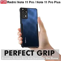 Mobiclonics Back Cover For Redmi Note 11 pro - Black-thumb1