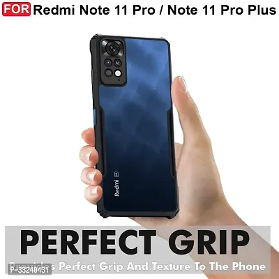 Mobiclonics Back Cover For Redmi Note 11 pro - Black-thumb2