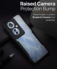 Mobiclonics Shockproof Crystal Clear Back Cover Case for Oppo F25 Pro 5g | 360 Degree Protection | Protective Design | Transparent (PC  TPU, Black Bumper)-thumb3