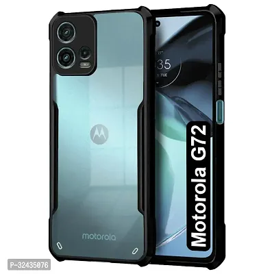 Mobiclonics Back Cover For Motorola Moto G72 - Black-thumb2