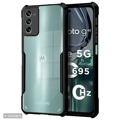 Mobiclonics Back Cover For Motorola Moto G62 - Black-thumb2