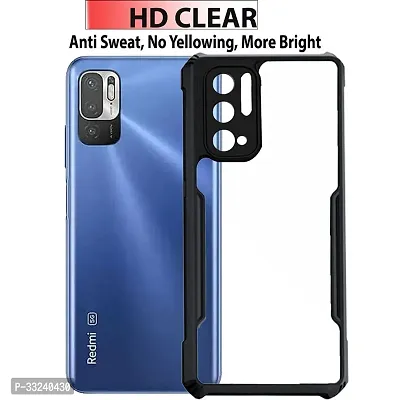 Mobiclonics Back Cover For Redmi Note 10t 5g - Black-thumb2