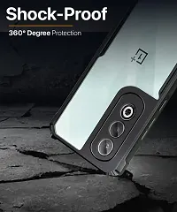 Mobiclonics Shockproof Crystal Clear Back Cover Case for 1+ OnePlus Nord CE 4 5G | 360 Degree Protection | Protective Design | Transparent (PC  TPU, Black Bumper)-thumb2