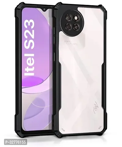 Stylish Solid Back Case Cover for Itel S23 - Black-thumb0