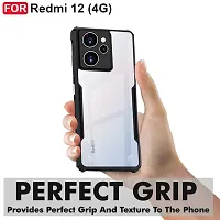 Mobiclonics Back Cover For Redmi 12 4g - Black-thumb1