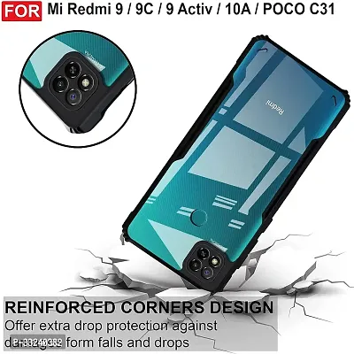 Mobiclonics Back Cover For Redmi 10a - Black-thumb4