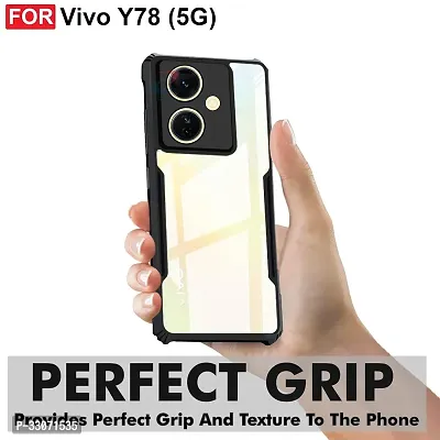 Mobiclonics Back Cover For Vivo Y78 5g - Black-thumb2