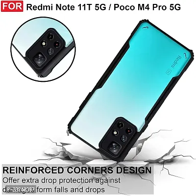 Mobiclonics Back Cover For Redmi Note 11t 5g - Black-thumb4