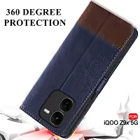 Mobiclonics Dual coloured/Dual Toned Vintage Flip Back Cover for iQOO Z9X 5G(Blue coffee)-thumb3