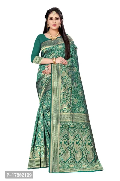 Embellished Banarasi Jacquard Saree-thumb0