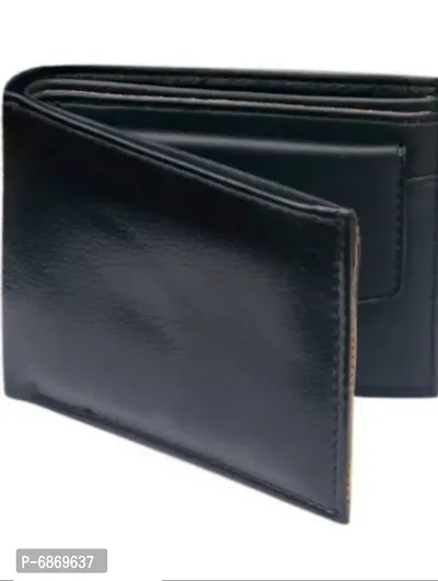 Black Polyster Mens Wallet For Daily Use