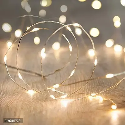3 Meter Battery Operated Silver String LED Lights 30 LED Decorative Strings Fairy Lights-thumb0