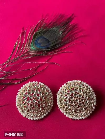 Iconic Deeva Combo Of 2 Earrings. Mirror Work Traditional Combo For Women & Girls - Set Of 2-thumb2