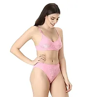 Iconic Deeva Women Lingerie Set, Non-Padded Non-Wired Womens Bra Panty Set, Stylish Net Bra Panty Set for Girls, Fashionable Stylish Net Work Lingerie Set-thumb2