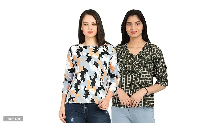 Iconic Deeva Stylish Women Tops Set of Two for Casual or Formal Use, Girls Latest Trendy Tops