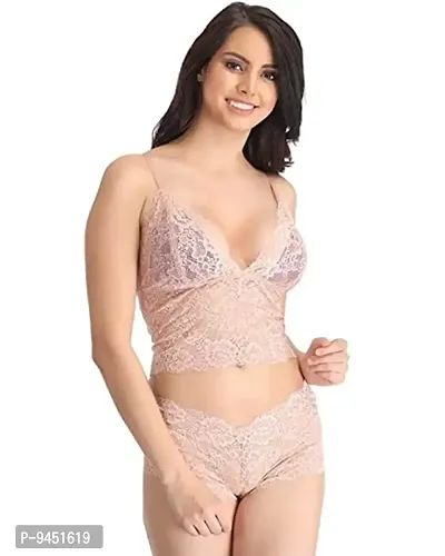 Buy Dulcinea Sexy Sheer Floral Lace Pajamas Lingerie Set High Waist  Sleepwear Bra and Panty 2 Piece Babydoll Nightwear (Free Size, Purple)  Online In India At Discounted Prices