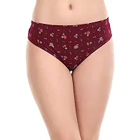 Iconic Deeva Women Printed Hipster Panty, Women's & Girls Hipster Panties Briefs Printed Solid Color Pure Organic Cotton Combo Pack of - 5 Piece Multi-Colors.-thumb1