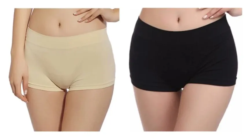 Women Blend Short Beige, Panty (Pack of 2)