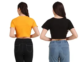 Women Hosiery Crop Top for Women Pack Of 2-thumb1