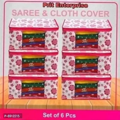 Best Quality Saree Cover Storage Covers (Set of 6)- Home organizer