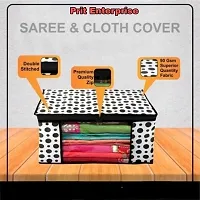 Royal designer saree cover Non Woven Multi Use Saree Cover with zip for Storage | Clothes Storage Cover | Bags | Travelling Bag | Under Bed Storage Garments Packing Cover Combo Set Pack of 8-thumb1