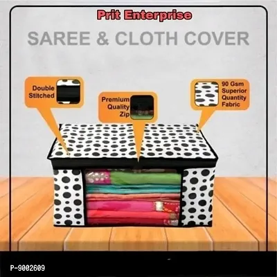 Royal designer saree cover Non Woven Multi Use Saree Cover with zip for Storage | Clothes Storage Cover | Bags | Travelling Bag | Under Bed Storage Garments Packing Cover Combo Set Pack of 8-thumb2