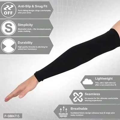 Best selling Mens and Womens Nylon Arm Sleeves Gloves-(Pack of 2)-thumb5