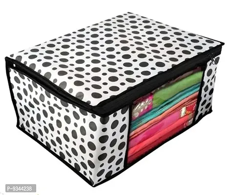 Stylish Black Dot Saree Cover Pack Of 6-thumb3